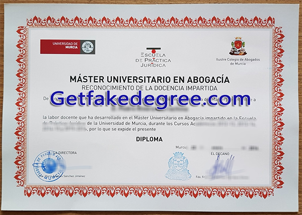 Universidad de Murcia diploma