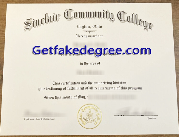 Sinclair Community College diploma