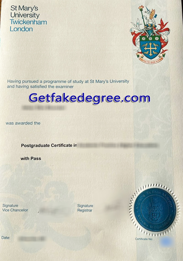 St Mary's University diploma