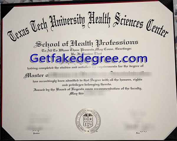 TTUHSC diploma