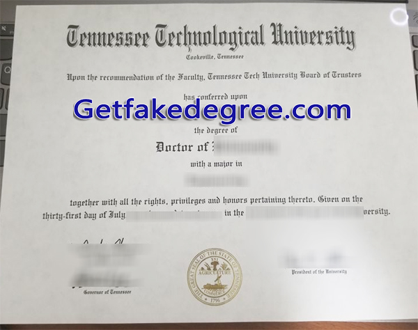 Tennessee Tech University diploma