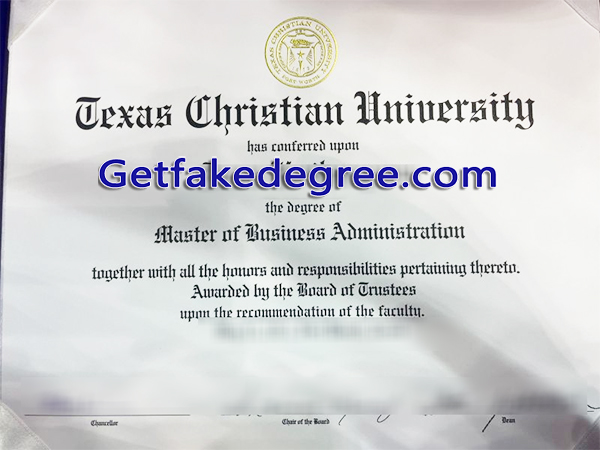 Texas Christian University diploma