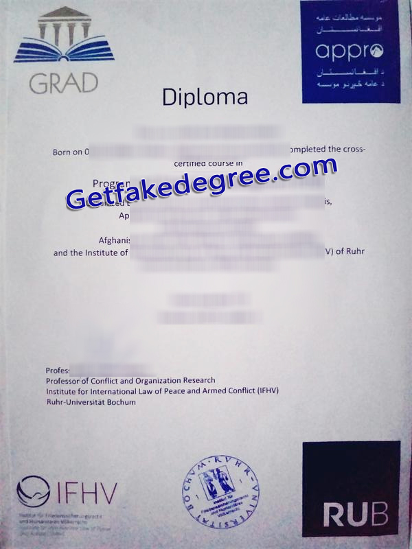 Ruhr University Bochum diploma