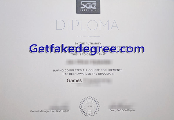 SAE Institute diploma