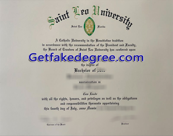 Saint Leo University diploma