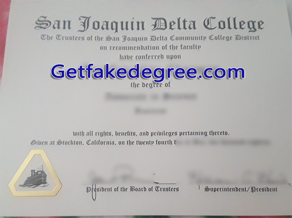 San Joaquin Delta College diploma
