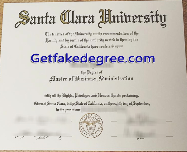 Santa Clara University diploma