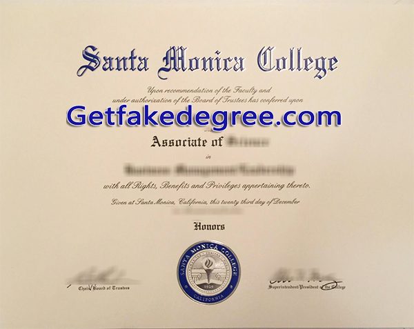 Santa Monica College diploma