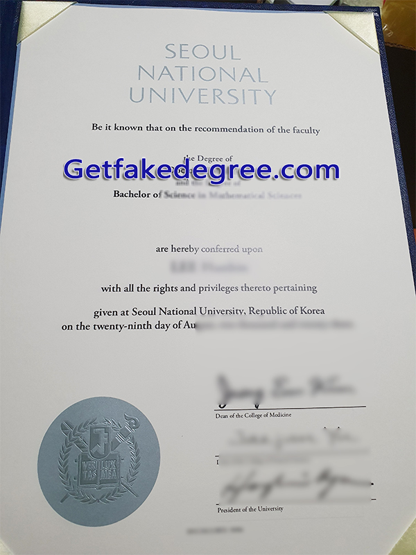 Seoul National University diploma
