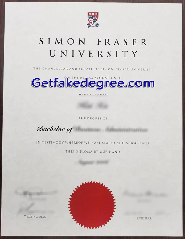 Simon Fraser University diploma