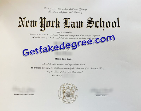 New York Law School diploma