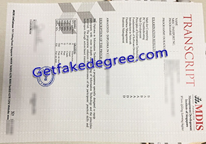 MDIS degree transcript