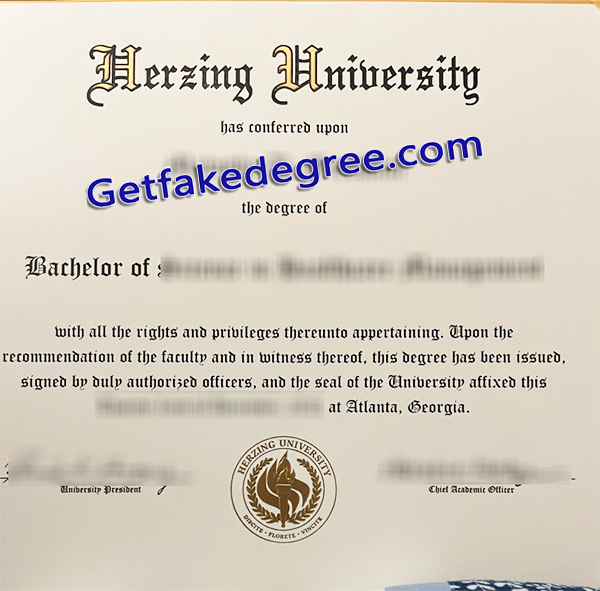 Herzing University diploma