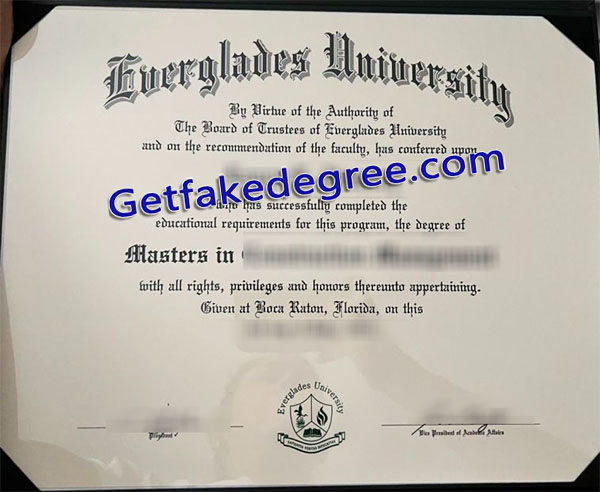 Everglades University diploma