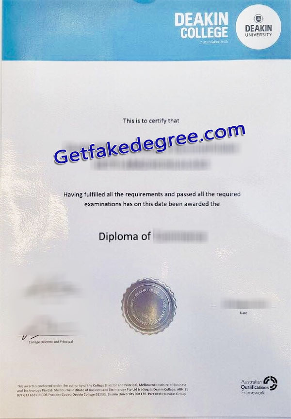Deakin College diploma